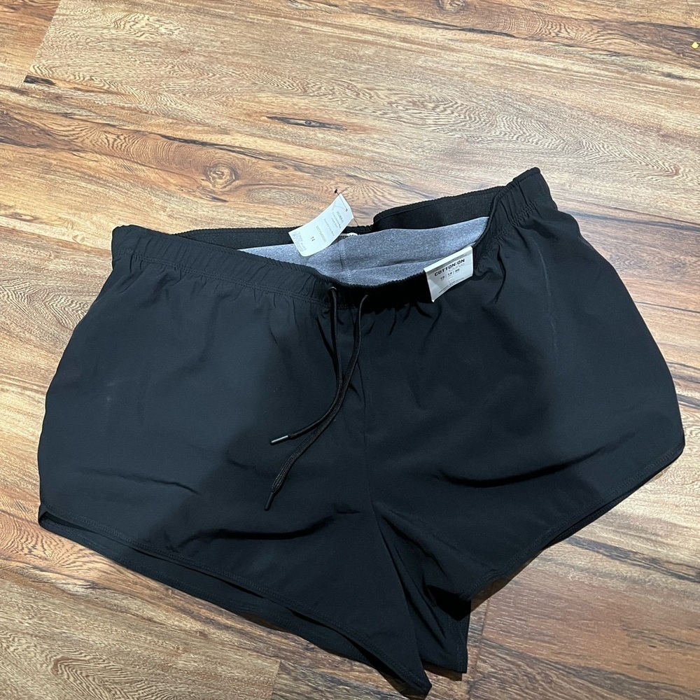 Cotton On Black Curve Shorts with Gray Lining NWT Size 14 Active Running Shorts